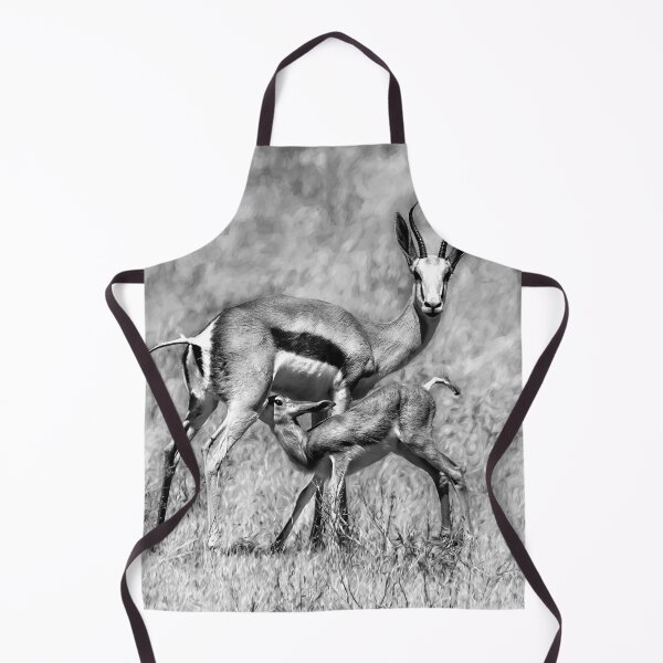 Item preview, Springbok Mom and Calf In Black and White designed and sold by Kay Brewer.