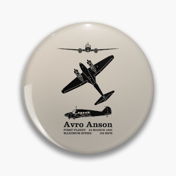 Item preview, Avro Anson British WW2 Plane Silhouettes Infographic designed and sold by MilitaryMart.