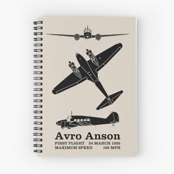 Item preview, Avro Anson British WW2 Plane Silhouettes Infographic designed and sold by MilitaryMart.