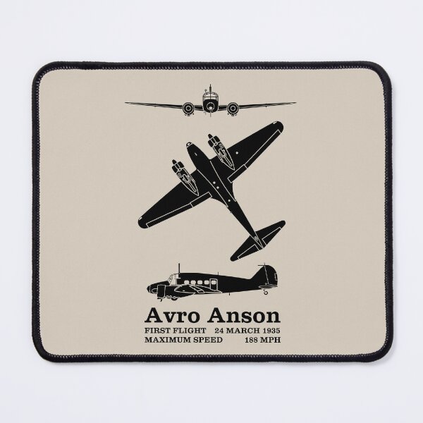 Item preview, Avro Anson British WW2 Plane Silhouettes Infographic designed and sold by MilitaryMart.