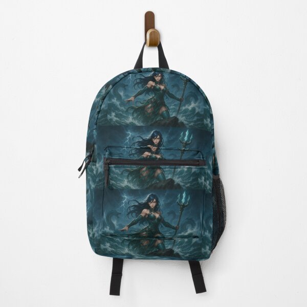 Item preview, Sea Witch of the North – Anime Ocean Sorceress in Stormy Seas designed and sold by NorseDrip.