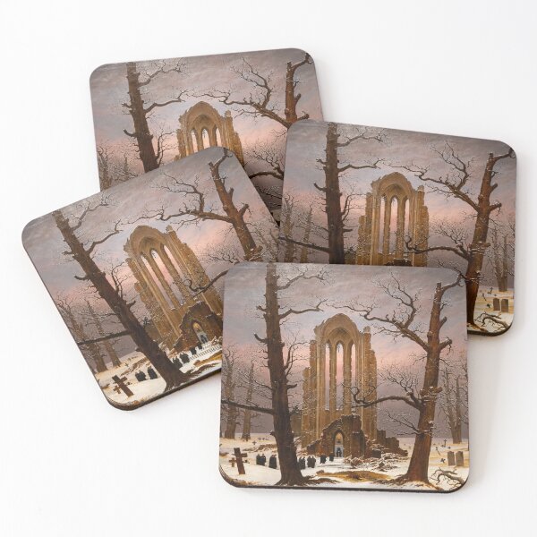 Item preview, Caspar David Friedrich. Monastery cemetery in snow designed and sold by likiska.