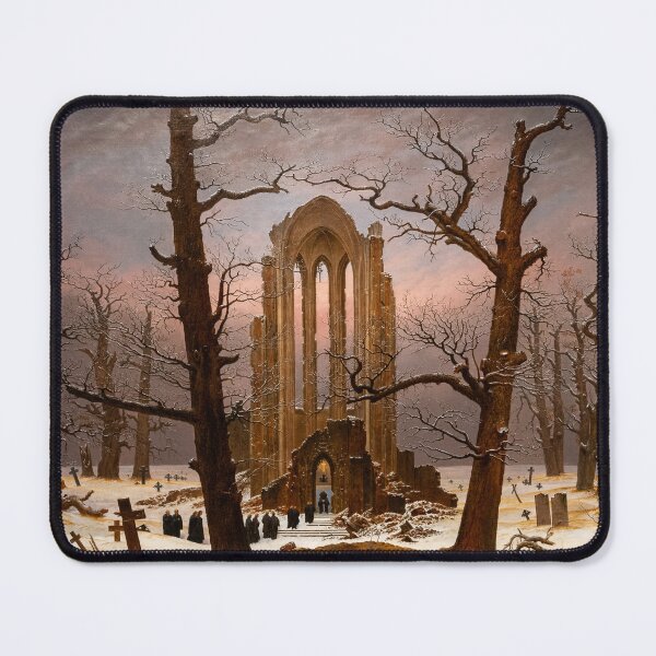 Item preview, Caspar David Friedrich. Monastery cemetery in snow designed and sold by likiska.