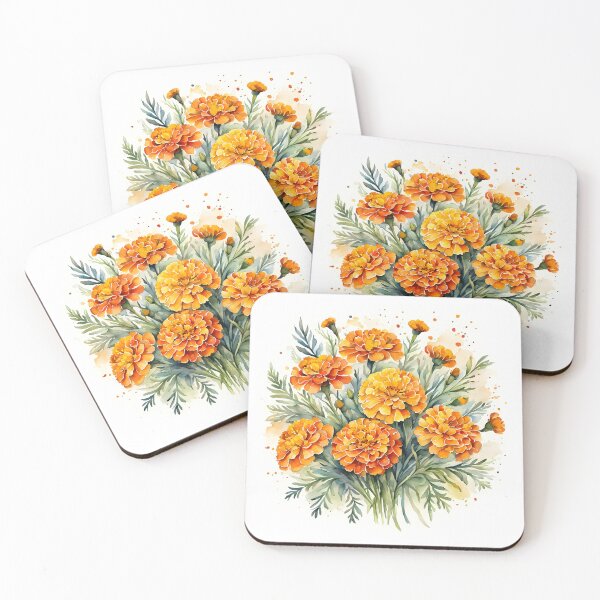 Item preview, Marigold flowers designed and sold by PrintLabStudio.