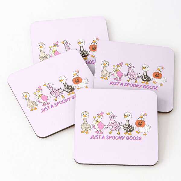 Item preview, Spooky Goose with Funny Ducks Halloween Illustration designed and sold by Inkworksbyshery.