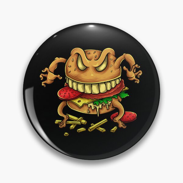 Item preview, Demon Burger Cartoon on Halloween designed and sold by Joncasmiart.