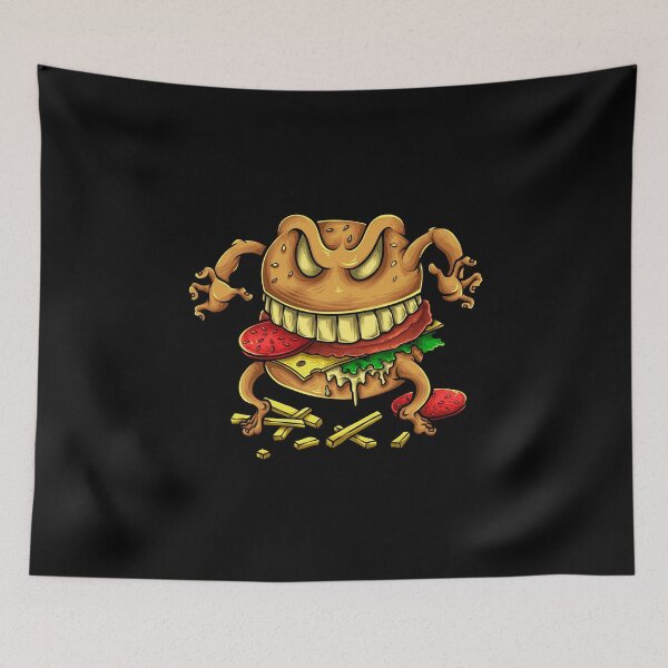 Item preview, Demon Burger Cartoon on Halloween designed and sold by Joncasmiart.