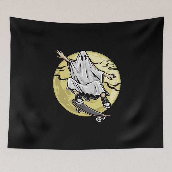 Item preview, Skater Ghost on Halloween designed and sold by Joncasmiart.