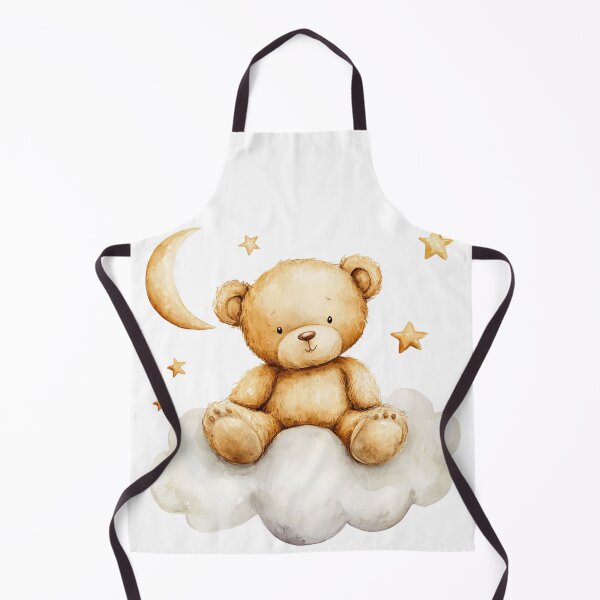 Item preview, Cute Teddy Bear on a Cloud – Watercolor Moon and Stars Nursery Artr designed and sold by PAPIRO SIGLO XXI.