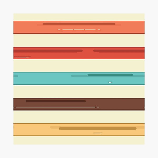 Item preview, Retro Horizontal Stripes designed and sold by PickledPetunia.