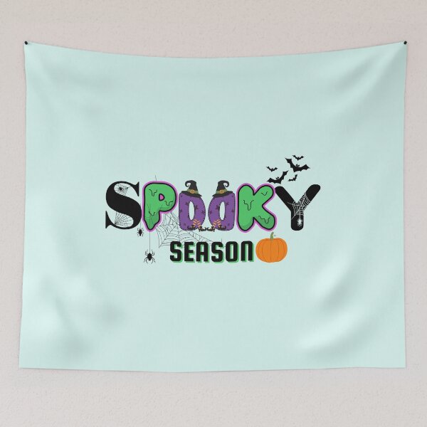 Item preview, Colorful Spooky Season with Spider Web and Bats designed and sold by Inkworksbyshery.