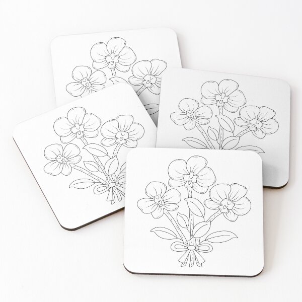 Item preview, Three black line orchids designed and sold by OM-lova.