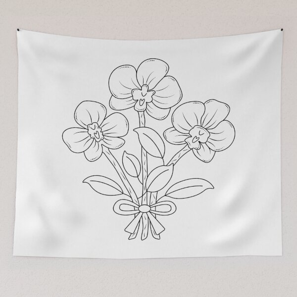Item preview, Three black line orchids designed and sold by OM-lova.
