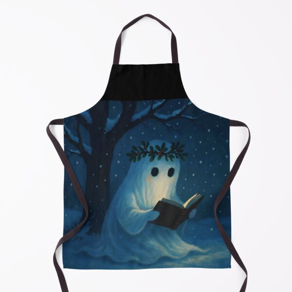 Item preview, Winter Bookworm Ghost – Reading Beneath the Snowy Tree designed and sold by EmeraldeaArt.