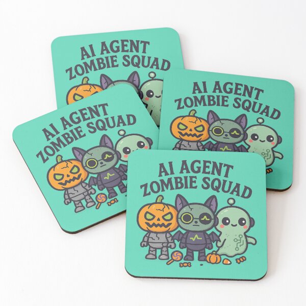 Item preview, AI Agent Zombie Squad – Cute Tech Halloween Crew Design designed and sold by mliotard.