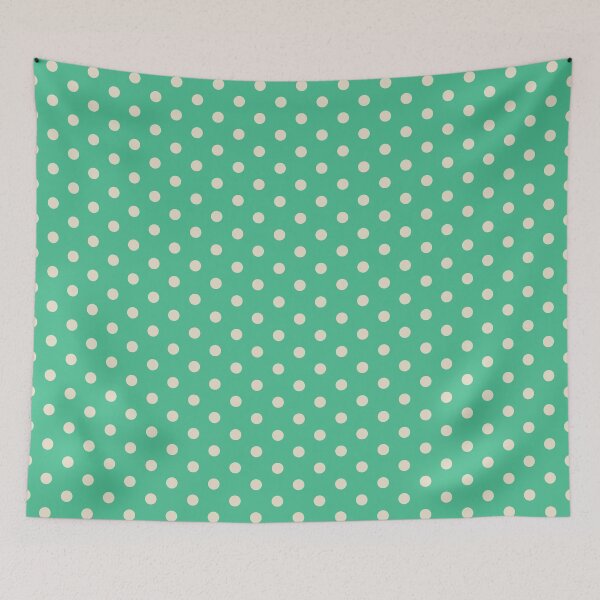 Item preview, Polka Dots Ocean Green and Cream Pattern designed and sold by Jeallan Designs.