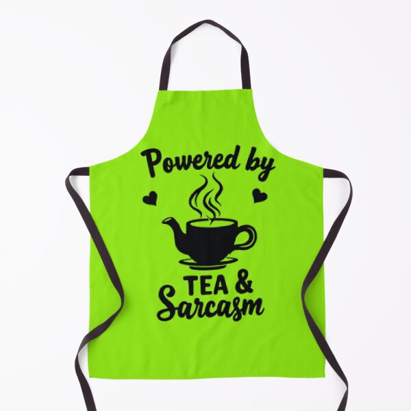 Item preview, Powered by Tea & Sarcasm – Funny British Humor T-Shirt designed and sold by Artaprintly.