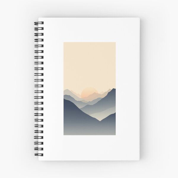 Item preview, Minimalist Zen Landscape – Calm Mountains with a Rising Sun designed and sold by Danig7777.