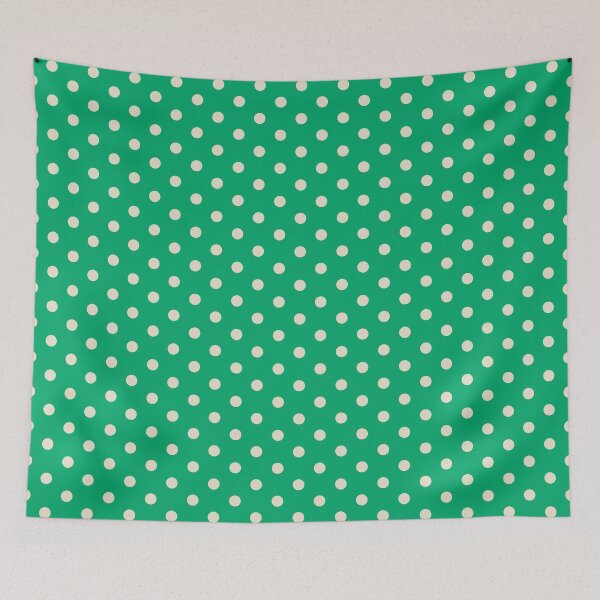 Item preview, Polka Dots Jade Green and Cream Pattern designed and sold by Jeallan Designs.