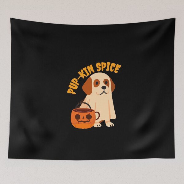 Item preview, Pup-Kin Spice - Adorable Ghost Dog Halloween Pun designed and sold by Leaf & Layer.