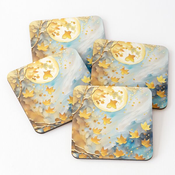 Item preview, Falling Leaves Moon - Modern Art designed and sold by Lightworker11.