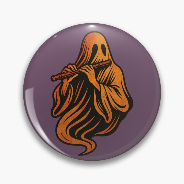 Item preview, Ghost Flutist – Retro 60s Halloween Musician Design designed and sold by Meandmyshop.