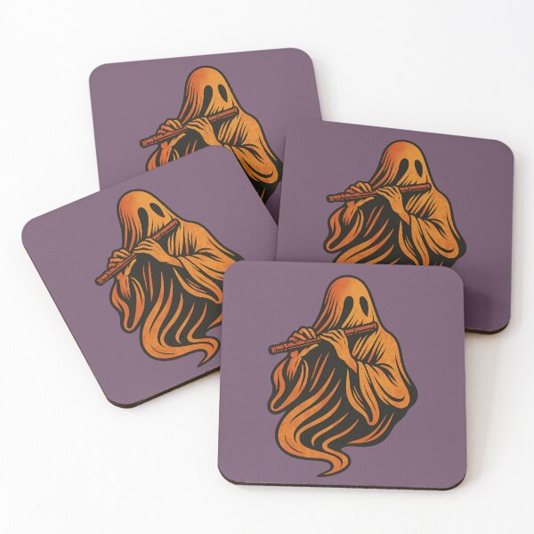 Item preview, Ghost Flutist – Retro 60s Halloween Musician Design designed and sold by Meandmyshop.