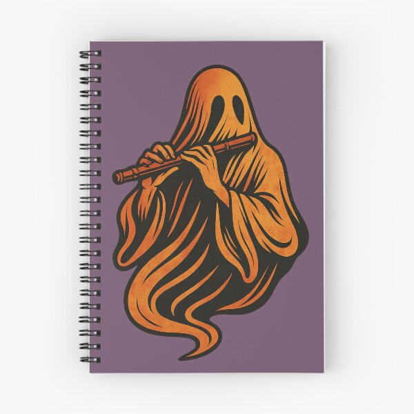 Item preview, Ghost Flutist – Retro 60s Halloween Musician Design designed and sold by Meandmyshop.