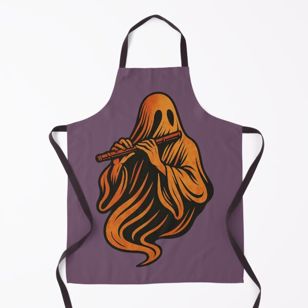 Item preview, Ghost Flutist – Retro 60s Halloween Musician Design designed and sold by Meandmyshop.