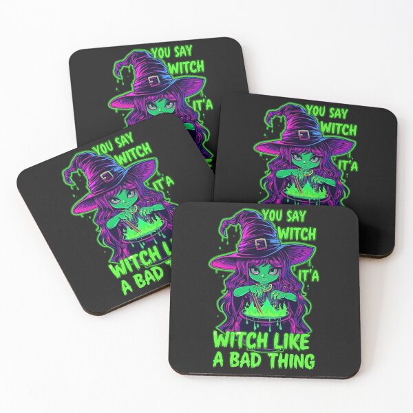Item preview, Neon Witch Glow – “You Say Witch Like It’s a Bad Thing” Halloween Art ?? designed and sold by snoezelstudio.