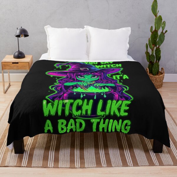 Item preview, Neon Witch Glow – “You Say Witch Like It’s a Bad Thing” Halloween Art ?? designed and sold by snoezelstudio.