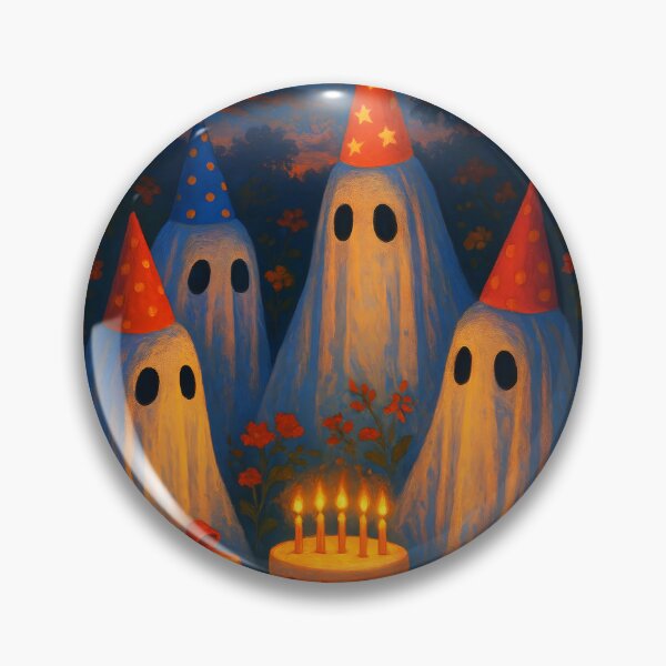 Item preview, Autumn Birthday Party – Four Little Ghosts Celebrate designed and sold by EmeraldeaArt.