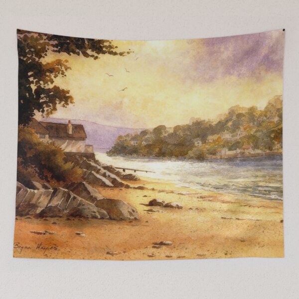 Item preview, Distant Salcombe from East Portlemouth3（watercolour + AI） designed and sold by artsmeow.