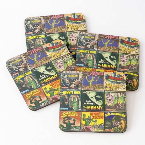 Item preview, Vintage 8mm Monster Movies Collage designed and sold by MidnightMovieRB.