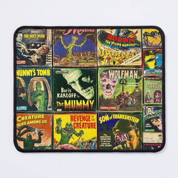 Item preview, Vintage 8mm Monster Movies Collage designed and sold by MidnightMovieRB.