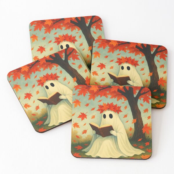 Item preview, Autumn Reader – Ghost Under the Maple Tree designed and sold by EmeraldeaArt.