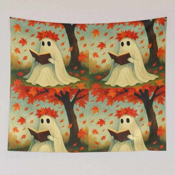 Item preview, Autumn Reader – Ghost Under the Maple Tree designed and sold by EmeraldeaArt.