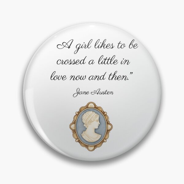 Artikelvorschau, Jane Austen Zitat – Regency Cameo Art | Ein Mädchen lässt sich gerne in der Liebe kreuzen entworfen und verkauft von Boski22.