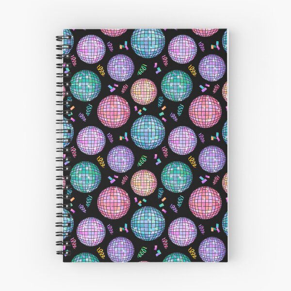 Item preview, Rainbow Watercolor Disco Balls New Year's Eve Party Black designed and sold by SamAnnDesigns.