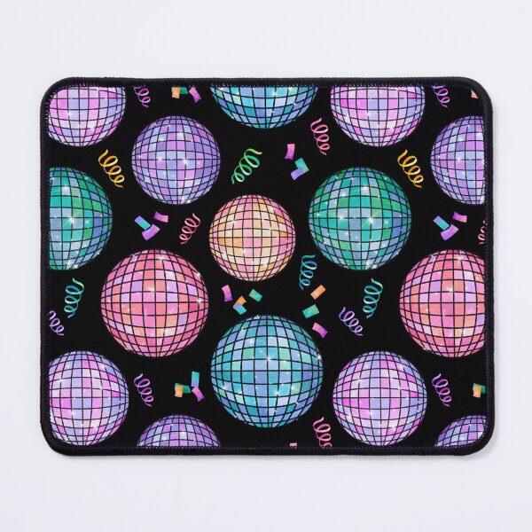 Item preview, Rainbow Watercolor Disco Balls New Year's Eve Party Black designed and sold by SamAnnDesigns.