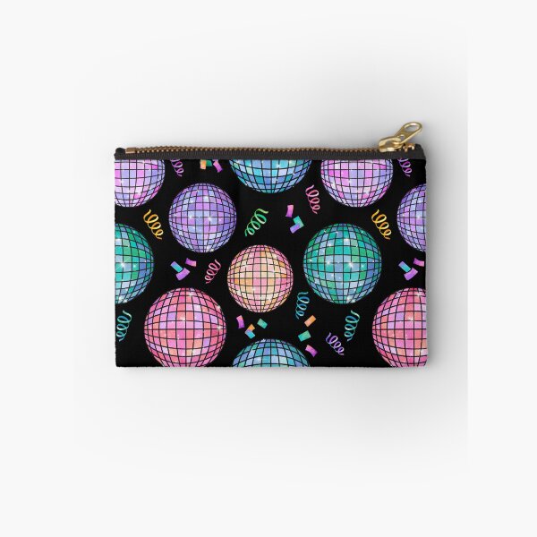 Item preview, Rainbow Watercolor Disco Balls New Year's Eve Party Black designed and sold by SamAnnDesigns.