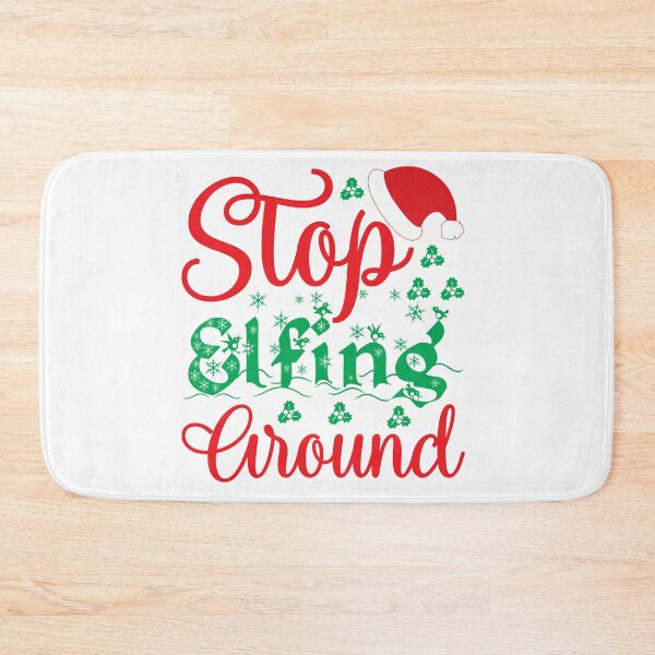 Item preview, Stop Elfing Around Christmas T-Shirt – Funny Holiday Santa Hat Tee designed and sold by AgnieszkaTees.