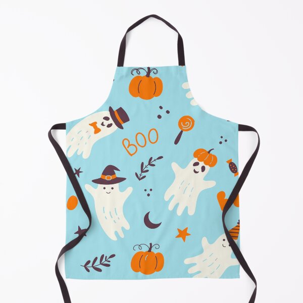 Item preview, Spooky Cute Halloween Ghost and Pumpkin Pattern designed and sold by Inkworksbyshery.