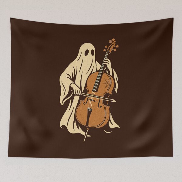 Item preview, Ghost Cellist – Retro 60s Halloween Musician Design designed and sold by Meandmyshop.