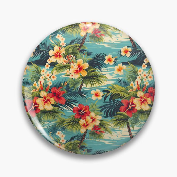 Item preview, Vintage Hawaiian Tropical Print - Classic Floral Design designed and sold by DesignMyHeart.
