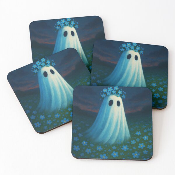 Item preview, Forget-Me-Not Ghostie – Gentle Floral Spirit designed and sold by EmeraldeaArt.