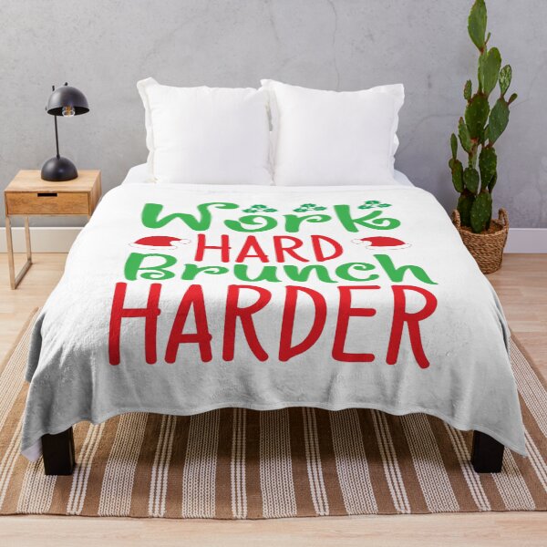 Item preview, Work Hard Brunch Harder Christmas T-Shirt – Funny Holiday Brunch Lover Tee designed and sold by AgnieszkaTees.