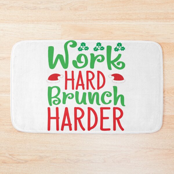 Item preview, Work Hard Brunch Harder Christmas T-Shirt – Funny Holiday Brunch Lover Tee designed and sold by AgnieszkaTees.