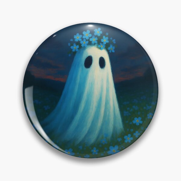Item preview, Forget-Me-Not Ghostie – Gentle Floral Spirit designed and sold by EmeraldeaArt.