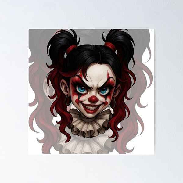 Item preview, Creepy Clown Girl – Dark Circus Art designed and sold by Ruhrpott-Design.